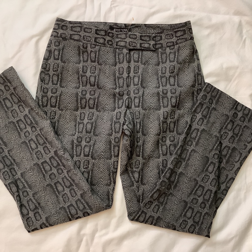EUC ETCETERA Snakeskin print pants size 2
